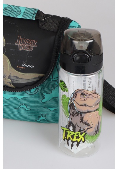 X Dekomus "t-rex Force Collection" Jurassıc World Lisanslı Beslenme Çantası,matara Ve Beslenme Kabı Seti Açık Gri