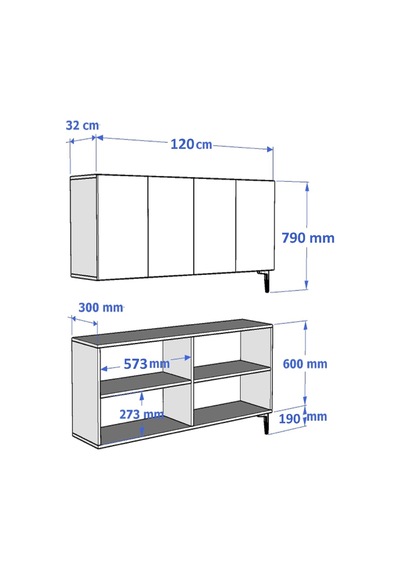 Ka1213bts Elips Konsol Ve Tv Sehpası Beyaz-traverten-silver 120cm
