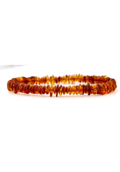 Kehribar Bileklik Amorf Pul Tasarım Ambergold Blk23-85 Çok Renkli