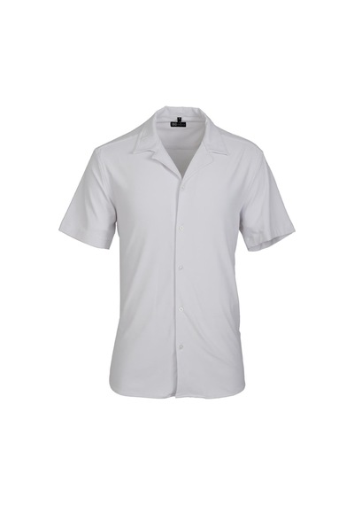 Uki Beyaz Comfort Fit Kısa Kol Gömlek Beyaz