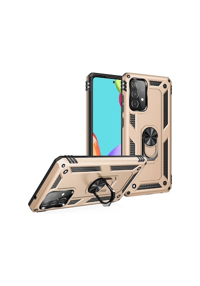 Newface - 838 - Samsung Galaxy A33 5g Kılıf Sofya Yüzüklü Silikon Kapak - Edntrend - - Gold
