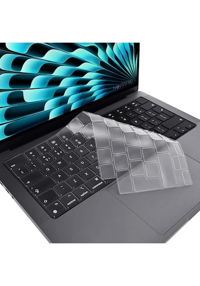 Macbook Air 13.6 İle Uyumlu Klavye Koruyucu Türkçe Q Şeffaf Silikon A2681 M2, A3113 M3, A3240