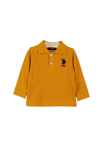 U.S. Polo Assn. Lisanslı Classic Erkek Bebek Uzun Kol Yakalı Sweatshirt Altın