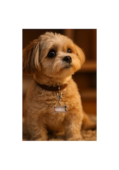 2010 By Falcon Dayanıklı Metal Pet İsimlik, Yazılabilir, Suya Dayanıklı Açık Altın