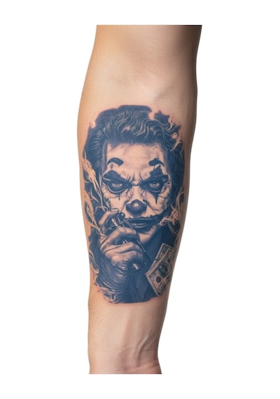 Joker Dolar 1 Ay Kalıcı Geçici Dövme Yapıştırma Dövme