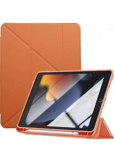 Apple Uyumlu iPad  8. Nesil 10.2 Kılıf Kalem Bölmeli Trifolding Case A2270 A2428 A2429 A2430 Kılıf