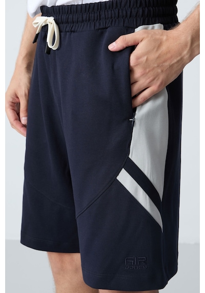 Air Jones Tommy Life Lacivert Pamuklu Kalın Yumuşak Dokulu Standart Fit Basic Erkek Şort - 81281 Lacivert
