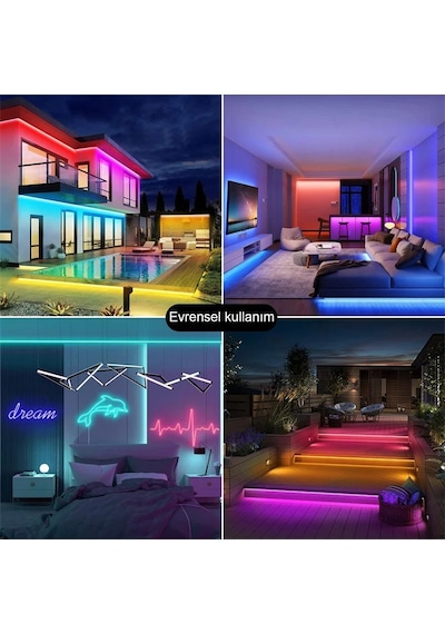 Led Şerit Bant Neon Pembe 10 Metre Dekoratif Aydınlatma Işık Elastik Dayanıklı Bükülebilir Kendinden Yapışkanlı