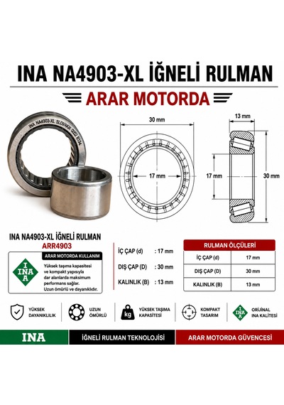 Ina Na4903-xl İğneli Rulman 17-30-13 -arr4903