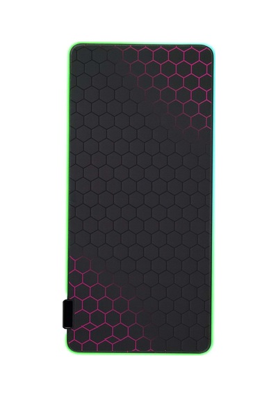 Rgb Kırmızı Petek Mouse Pad 80x30 Kaydırmaz Oyuncu Ofis Ev Mousepad Etrafı Işıklı Mousepad
