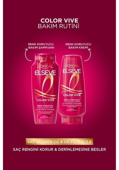 5'li Elseve Color Vive Renk Koruyucu Bakım Şampuanı 300 Ml pkt5colorvivekoruset-10590 Boyalı