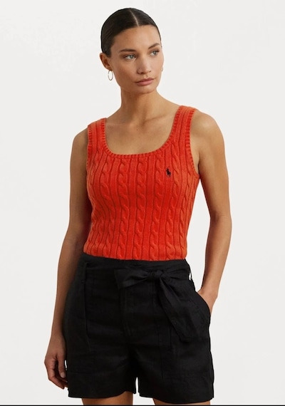 Polo Ralph Lauren Sıfır Kol Kadın Kazak Kırmızı