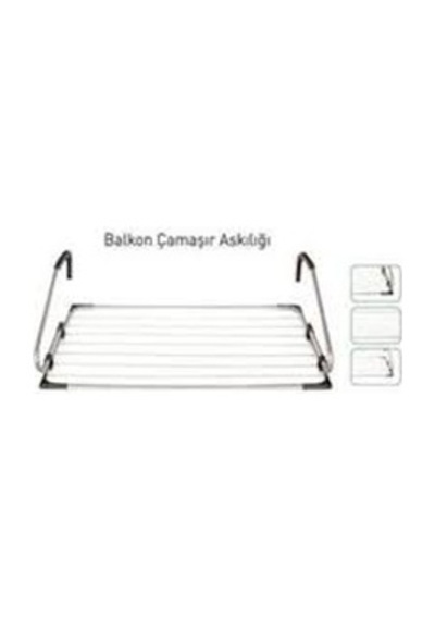 50 Cm Balkon Petek Üstü Çamaşır Kurutma Askılığı Gümüş