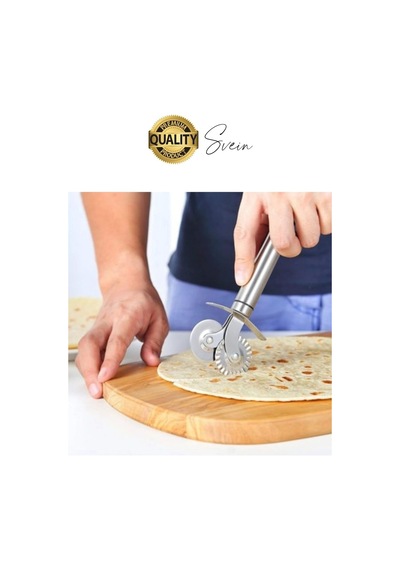 Paslanmaz Yüksek Kaliteli Uzun Ömürlü Çift Taraflı Hamur Pizza Börek Kesme Bıçağı Duvara Asılabilir Çok Renkli