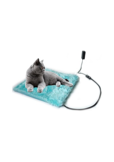 Kedi Köpek Isıtıcı Ped 48x48cm 5cm Kalınlık Peluş Yumusak Kumaş Yıkanabilir 12v Ile Çalışır