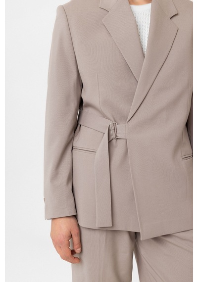 Antioch Kuşaklı Relax Fit Erkek Blazer Ceket Bej