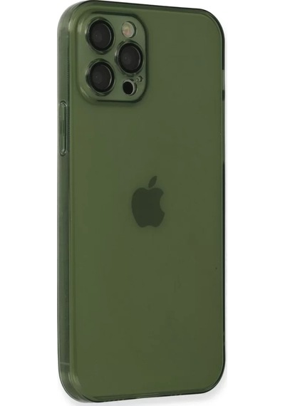 Newface Apple İphone 12 Pro Max Kılıf Fly Lens Silikon - Yeşil
