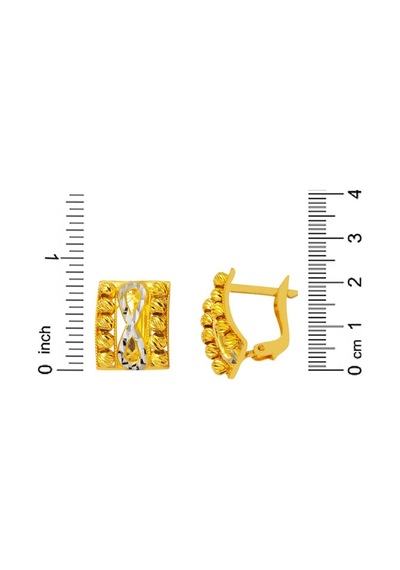 Sonsuzluk Kare Altın Küpe KPKNS8K20719
