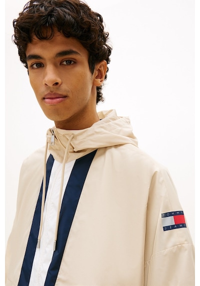Tommy Hilfiger Tjm Chicago Bayraklı Bej Erkek Rüzgarlık Ceket-16437