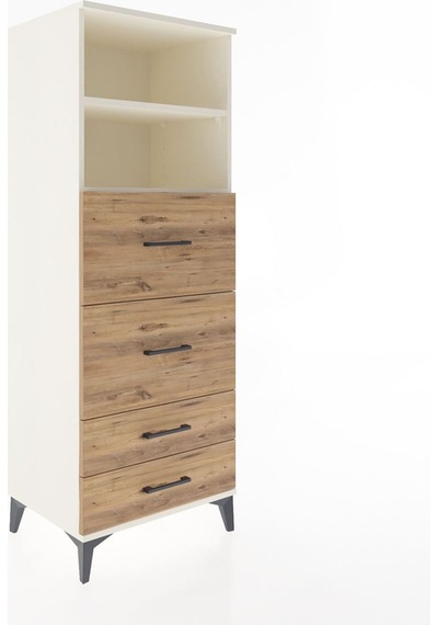 Hyperion Dolap 2 Raflı 4 Çekmeceli 60x44x163 Aytaşı-çam Aytaşı