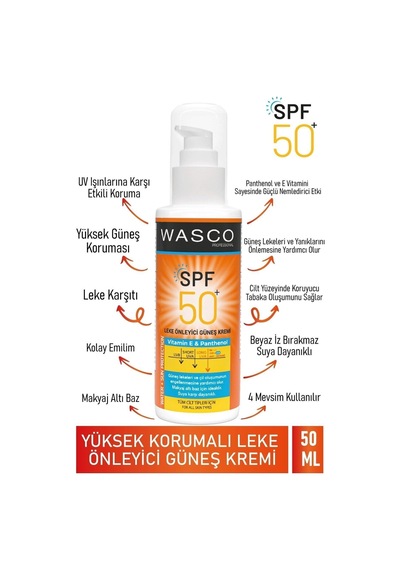 Güneş Kremi Koyu Leke Karşıtı Spf 50+ Faktörlü Çok Yüksek Korumalı Güneş Kremi