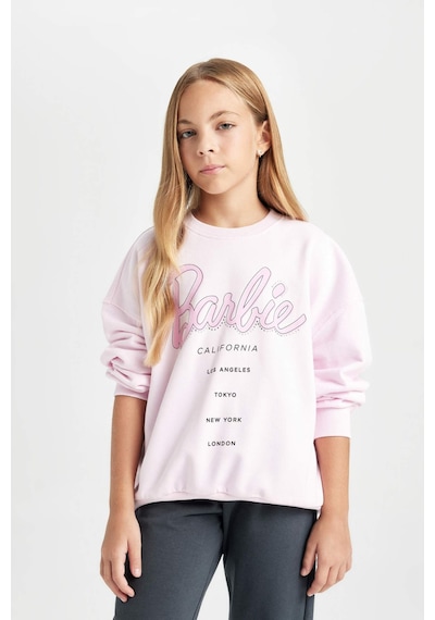 DeFacto Kız Çocuk Pembe Barbie Oversize Geniş Kalıp Bisiklet Yaka İçi Yumuşak Tüylü Sweatshirt D1117A824AUPN633 DeFacto Kız Çocuk Pembe Barbie Oversize Geniş Kalıp Bisiklet Yaka İçi Yumuşak Tüylü Sweatshirt D1117A824AUPN633