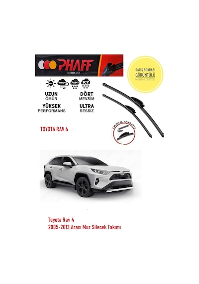 Toyota Rav4 Ön Muz Silecek Silgeç Takımı 2013 Model Araca Özel Aparatsız Direk Montaj