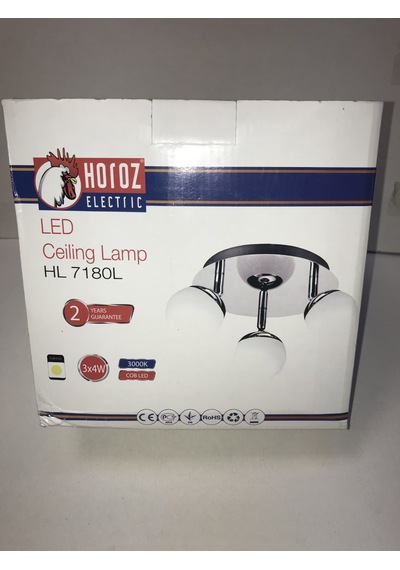 3Lü Ledli Günışığı Tavan Armatürü Hl7180L Krom