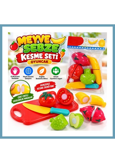 Bezos Enf-39236 Meyve Sebze Kesme Seti Oyuncak Mbt06