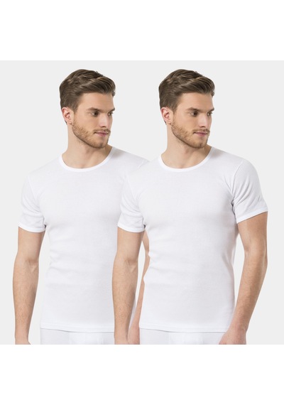 Türen Erkek Ribana O Yaka Fanila 2'li Paket 102/beyaz Beyaz