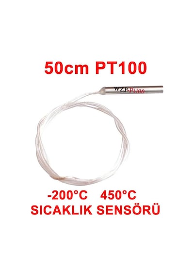 Pt100 Platinyum Isı Sıcaklık Sensörü 50cm Su Geçirmez -200c To 450c Metal Koruyucu Dalgıç Prob Termal Direnç Ha