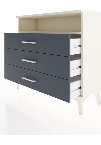 Arges Şifonyer Tek Raflı 3 Çekmeceli 88x30x80 Aytaşı-antrasit Aytaşı