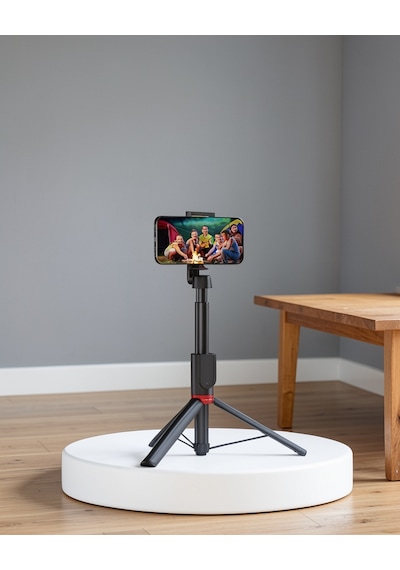 Tripodlu Telefon Tutucu, Canlı Yayın Ve Fotoğraf İçin