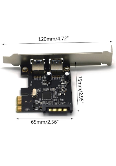 Pcı Express 1x Pcı-e To 2 Port Usb 3.0 + Sata Kart Çoklayıcı