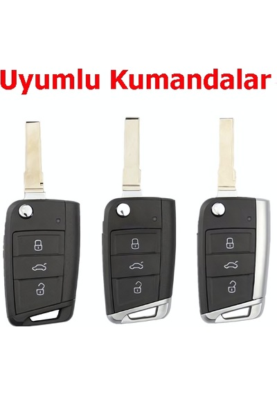 Polo 6 Golf 7 Seat Skoda Octavia A7 Uyumlu Mqb Silikon Anahtar Kumanda Kılıfı Gri