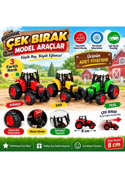 Northcity Çek Bırak Model Araçlar 8 Cm Adet Fiyatıdır Bx Çok Renkli