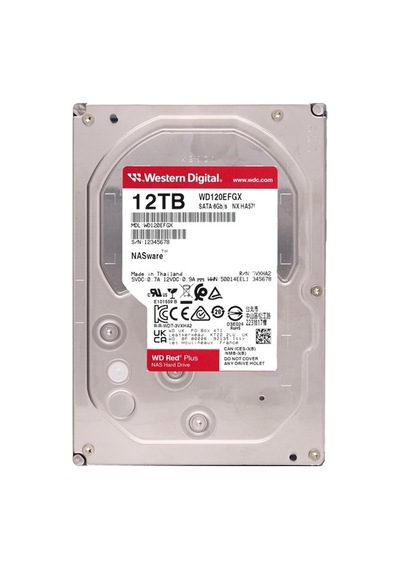 Wd Red Plus Nas 12tb 3.5'' 7200rpm Sata Wd120efgx