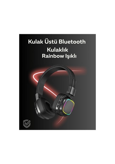 Rgb Işıklı Katlanabilir Bluetooth 5.3 Kulak Üstü Kulaklık - Karbul9077-3494 Renkli