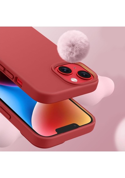 Apple Uyumlu iPhone 15 Kılıf Kamera Lensli Lansman Silikon Kapak