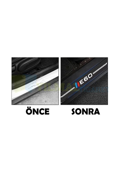 Bmw M E60 Logo Karbon Kapı Eşiği Etiket Oto Sticker 4 Parça
