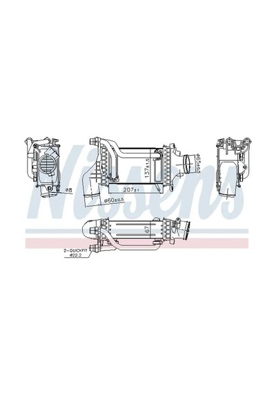 Mercedes E200 W213 Turbo Radyatoru 2016-2017 Nıssens 961455