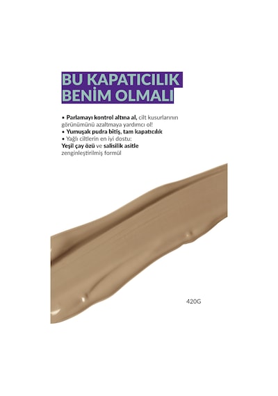 Avon Color Trend Mat Fondöten 42g Caramel