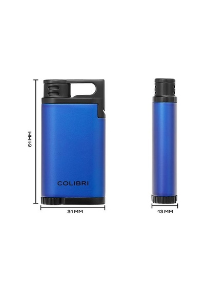 Colibri Belmont Tek Torch Pürmüz Mavi - Siyah Puro Çakmağı