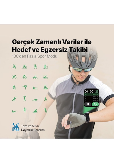 Ttec 2SW04 Tempus Pro 47 MM Amoled Ekranlı Dikdörtgen Kasa Akıllı Saat