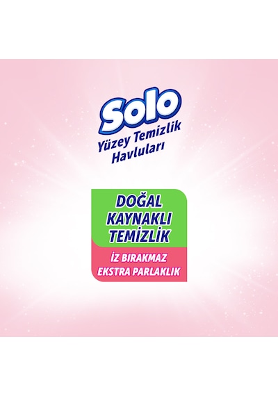 Solo Temizlikte Doğal Güç Sakura Yüzey Temizlik Havlusu 4'lü 400 Yaprak Beyaz