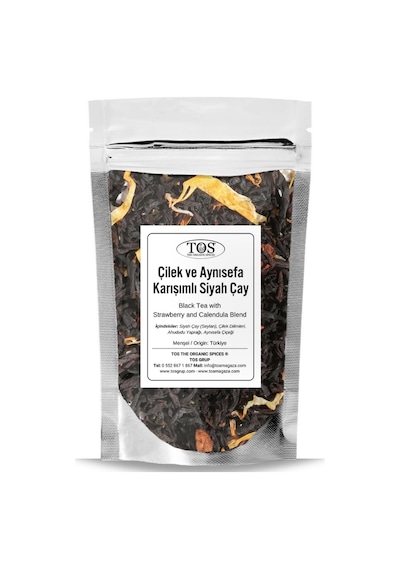 Tos The Organic Spices Çilek ve Aynısefa Karışımlı Siyah Çay 40 G