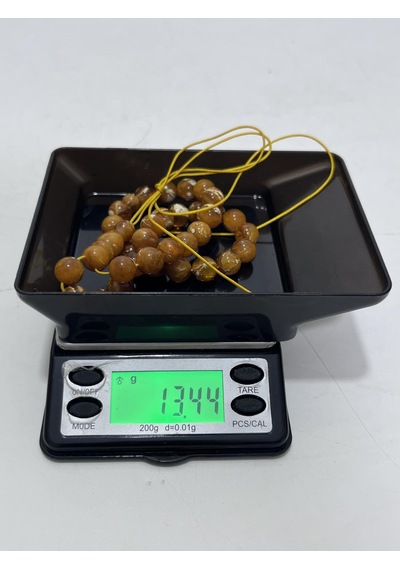 Doğal Kaya Damla Kehribar Tesbih 32lik 13,43 Gram