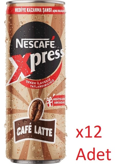 Nescafe Xpress Café Latte Kahve Aromalı Sütlü İçecek 12 x 250 ML