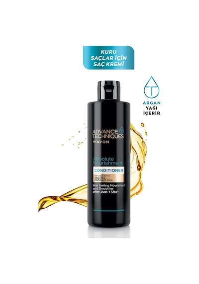 Avon Advance Techniques Argan Yağı İçeren Besleyici Saç Kremi 3 x 250 ML