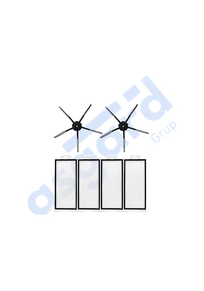 Roborock Q7 , Q7+ , Q7 Max , Q7 Max+ Uyumlu 2 Yan Fırça 4 Filtre Pkt-iasgf0000535